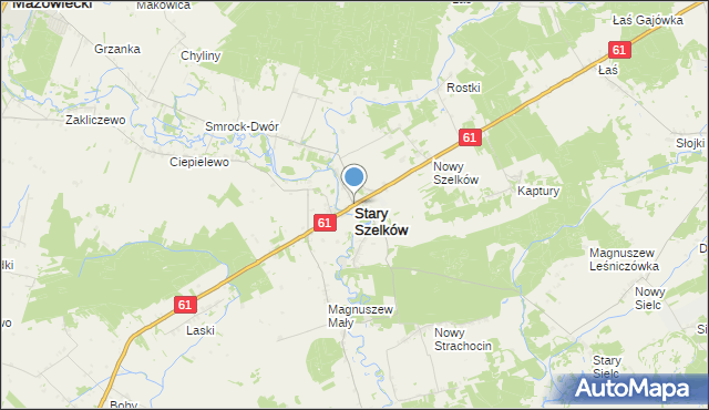 mapa Stary Szelków, Stary Szelków na mapie Targeo